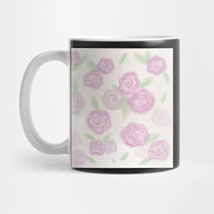 Simple Pastel Rose Flower Pattern Design Mug